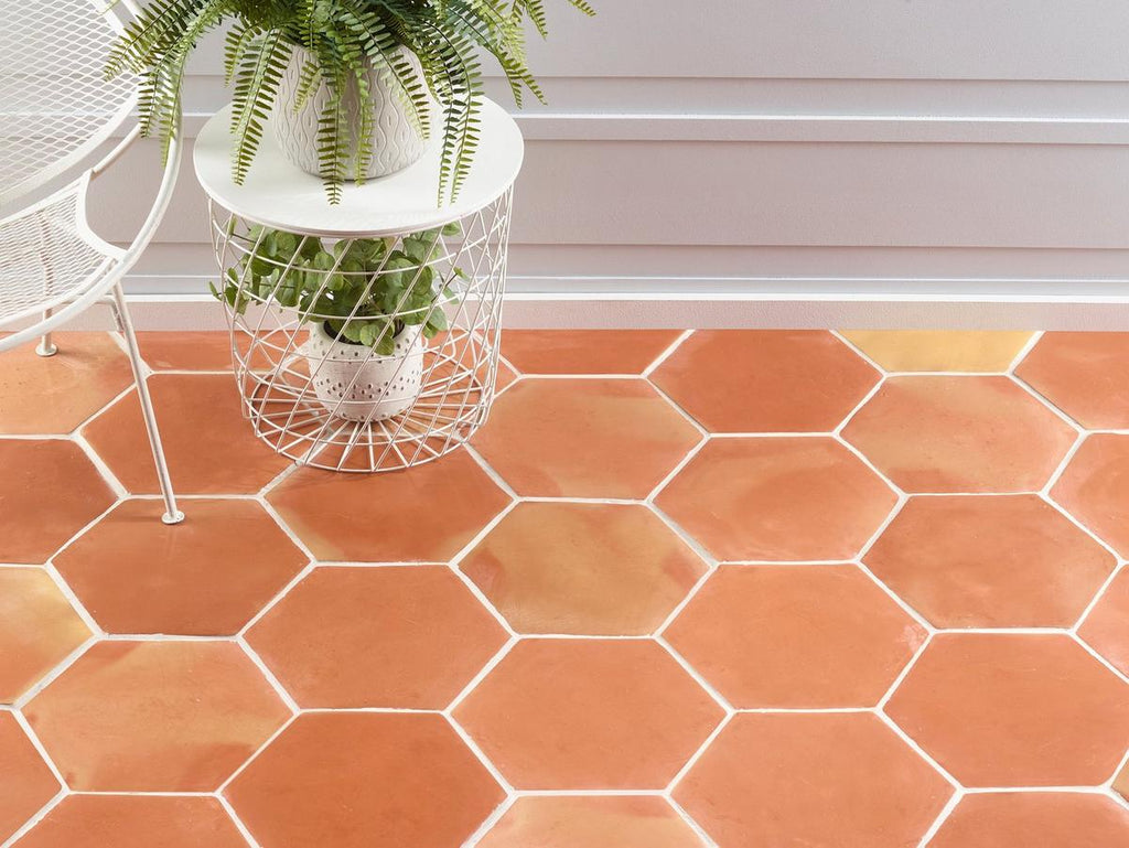 Sealed Hexagon Saltillo Tile