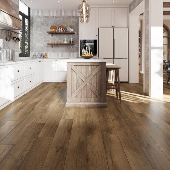 Gunstock Oak Waterproof Rigid Core Luxury Vinyl Plank - Cork Pad
