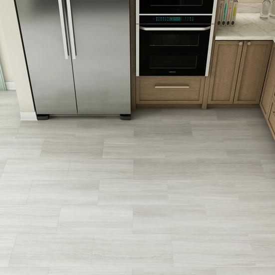 White Valentino Waterproof Rigid Core Luxury Vinyl Tile - Foam Pad