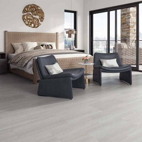 White Valentino Waterproof Rigid Core Luxury Vinyl Tile - Foam Pad