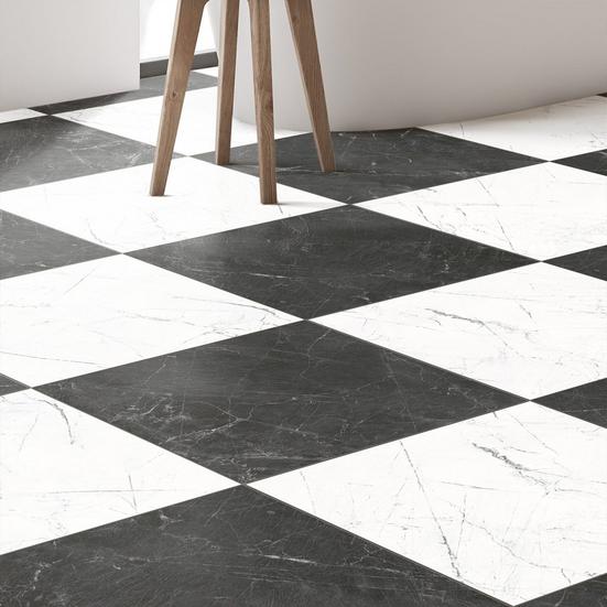 Ferentino Noche Checkerboard Waterproof Rigid Core Luxury Vinyl Tile - Foam Pad