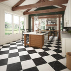 Ferentino Noche Checkerboard Waterproof Rigid Core Luxury Vinyl Tile - Foam Pad