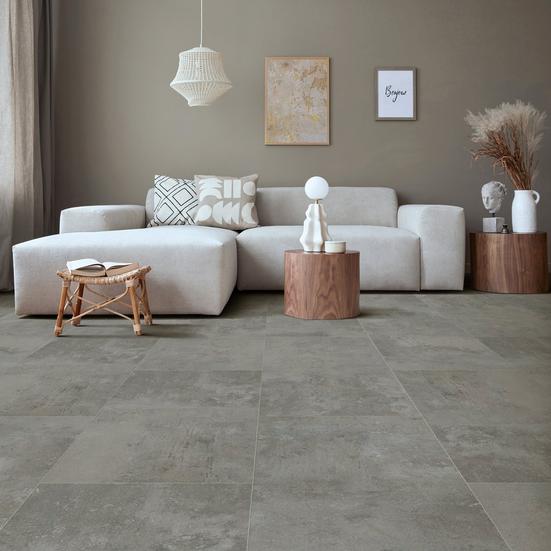 Savona Gray Waterproof Rigid Core Luxury Vinyl Tile - Foam Pad