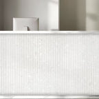 White Fluted Polished Terrazzo Tile