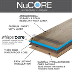 Costa Mesa Waterproof Rigid Core Luxury Vinyl Plank - Cork Pad