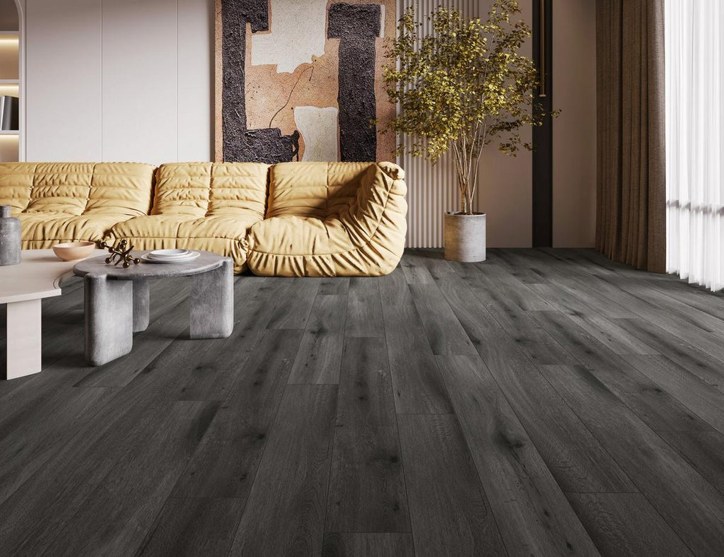 Lunar Oak Waterproof Rigid Core Luxury Vinyl Plank - Cork Pad