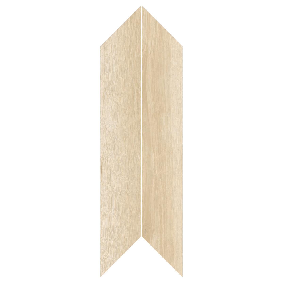 Riviera Sand Chevron Wood Plank Matte Porcelain Tile