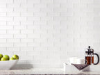 Snow Brick Glass Mosaic