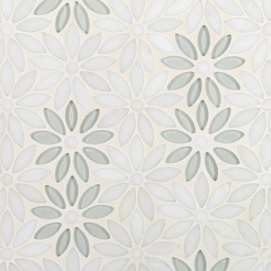 Margot Thassos Flower Glass Mosaic