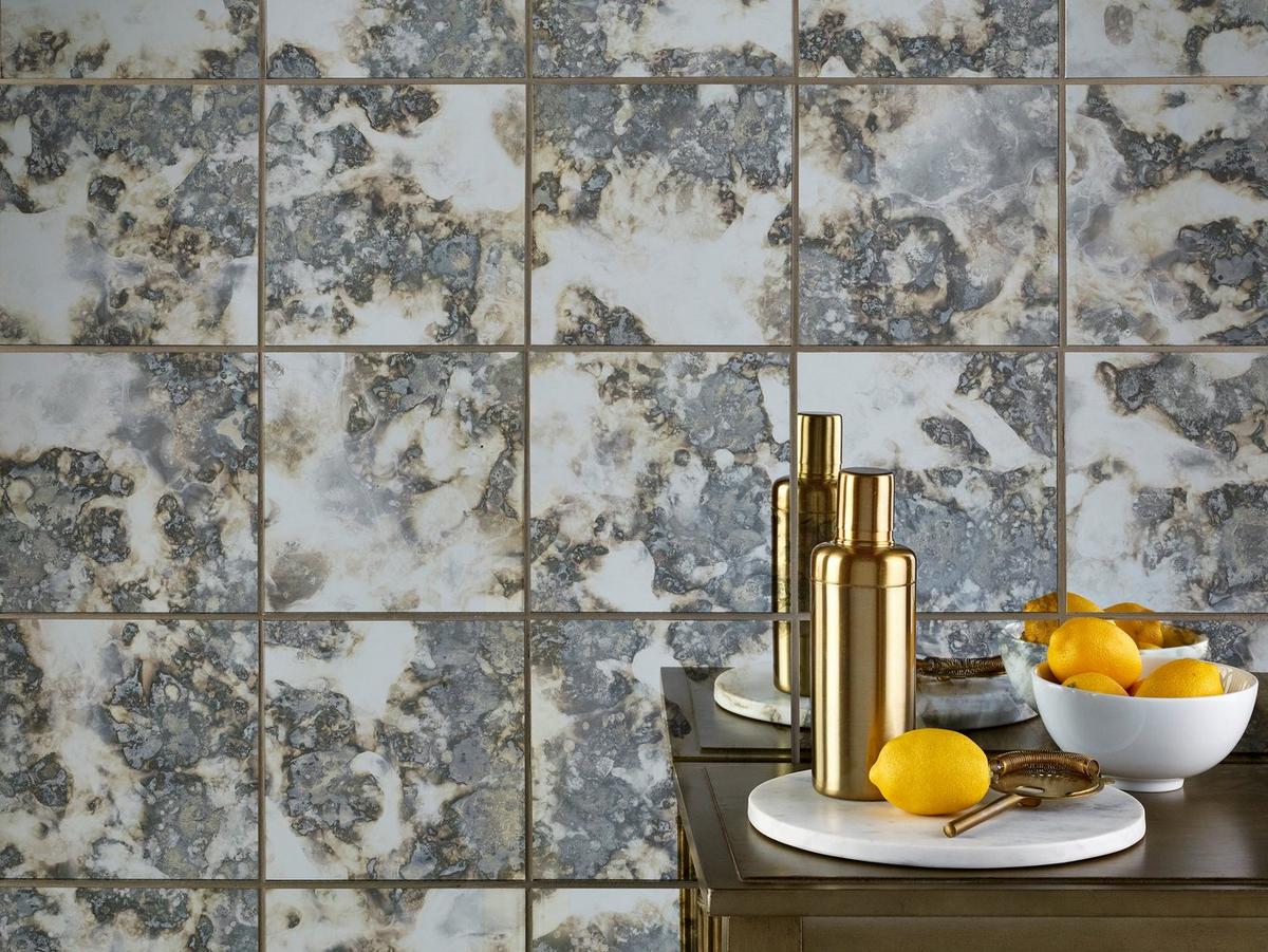 Smolder Antique Mirror Glass Tile