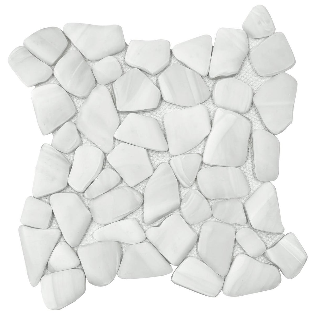 Bora Bora Pebble Frosted Glass Mosaic