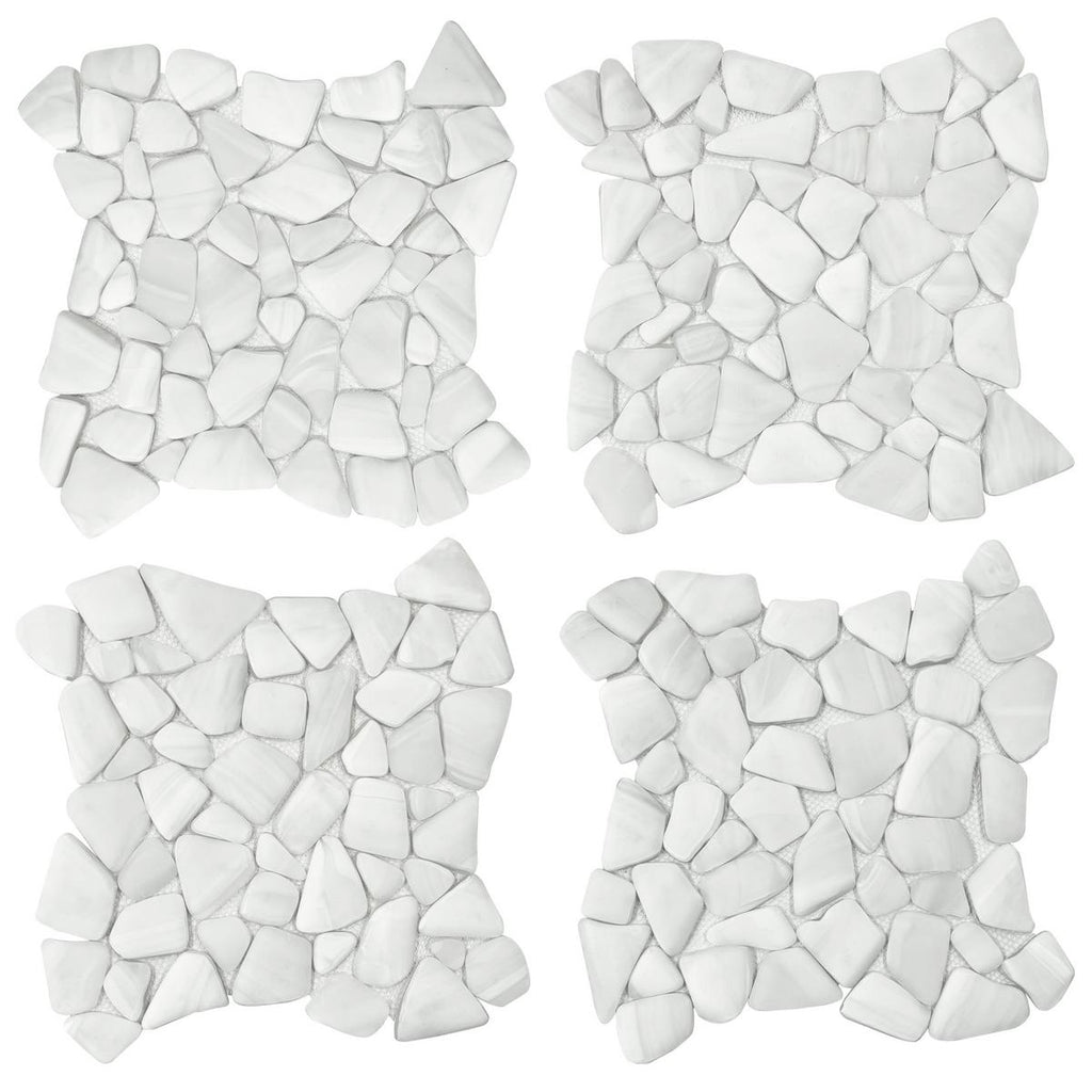 Bora Bora Pebble Frosted Glass Mosaic