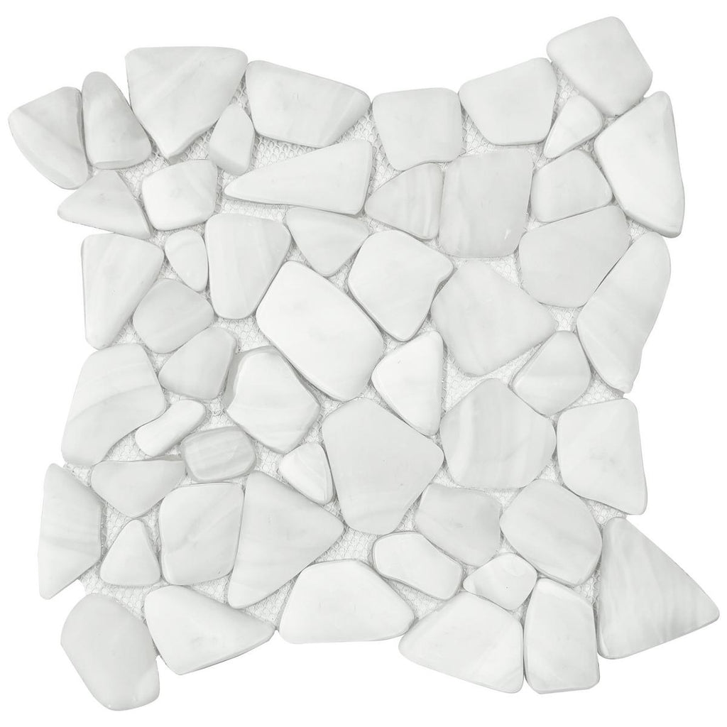 Bora Bora Pebble Frosted Glass Mosaic