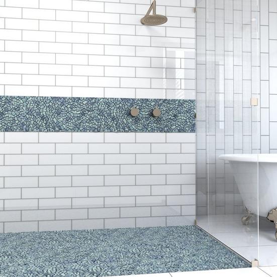 Crystal Cove Glass Pebble Mosaic