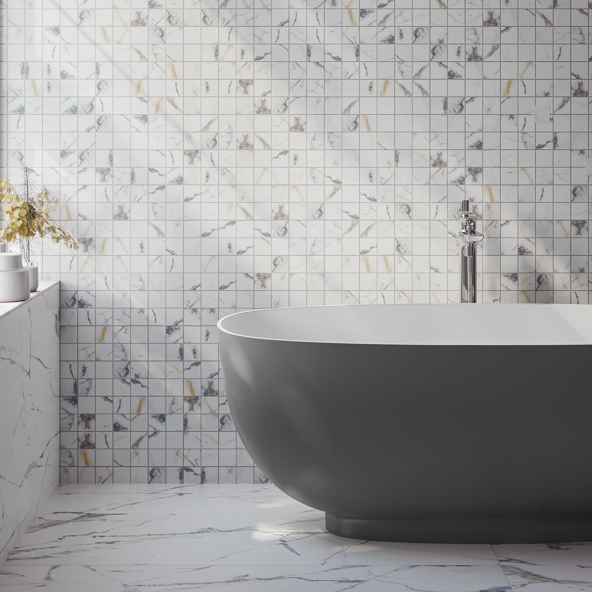 Emilia Matte Square Porcelain Mosaic