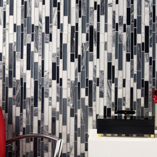 Nightfall Linear Glass Mosaic