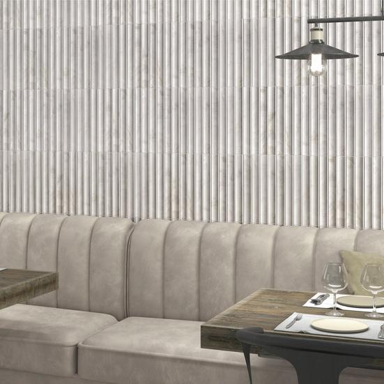 Celina Crema Fluted High Gloss Ceramic Tile