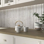 Celina Crema Fluted High Gloss Ceramic Tile