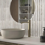 Celina Crema Fluted High Gloss Ceramic Tile
