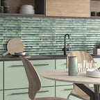Celina Verde Fluted Ceramic Tile