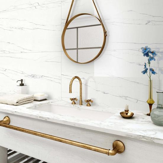 Giacometti White Polished Porcelain Tile