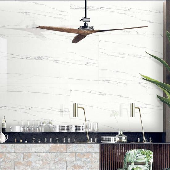Giacometti White Polished Porcelain Tile