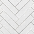 White Herringbone Unglazed Porcelain Mosaic