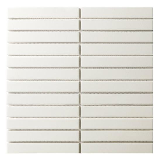 White Stack Unglazed Porcelain Mosaic II
