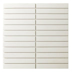 White Stack Unglazed Porcelain Mosaic II