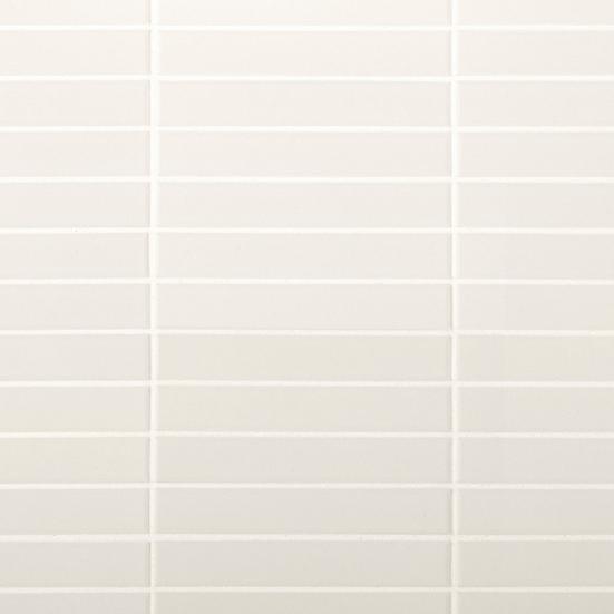 White Stack Unglazed Porcelain Mosaic II
