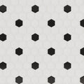 White and Black Hexagon Polished Porcelain Mosaic