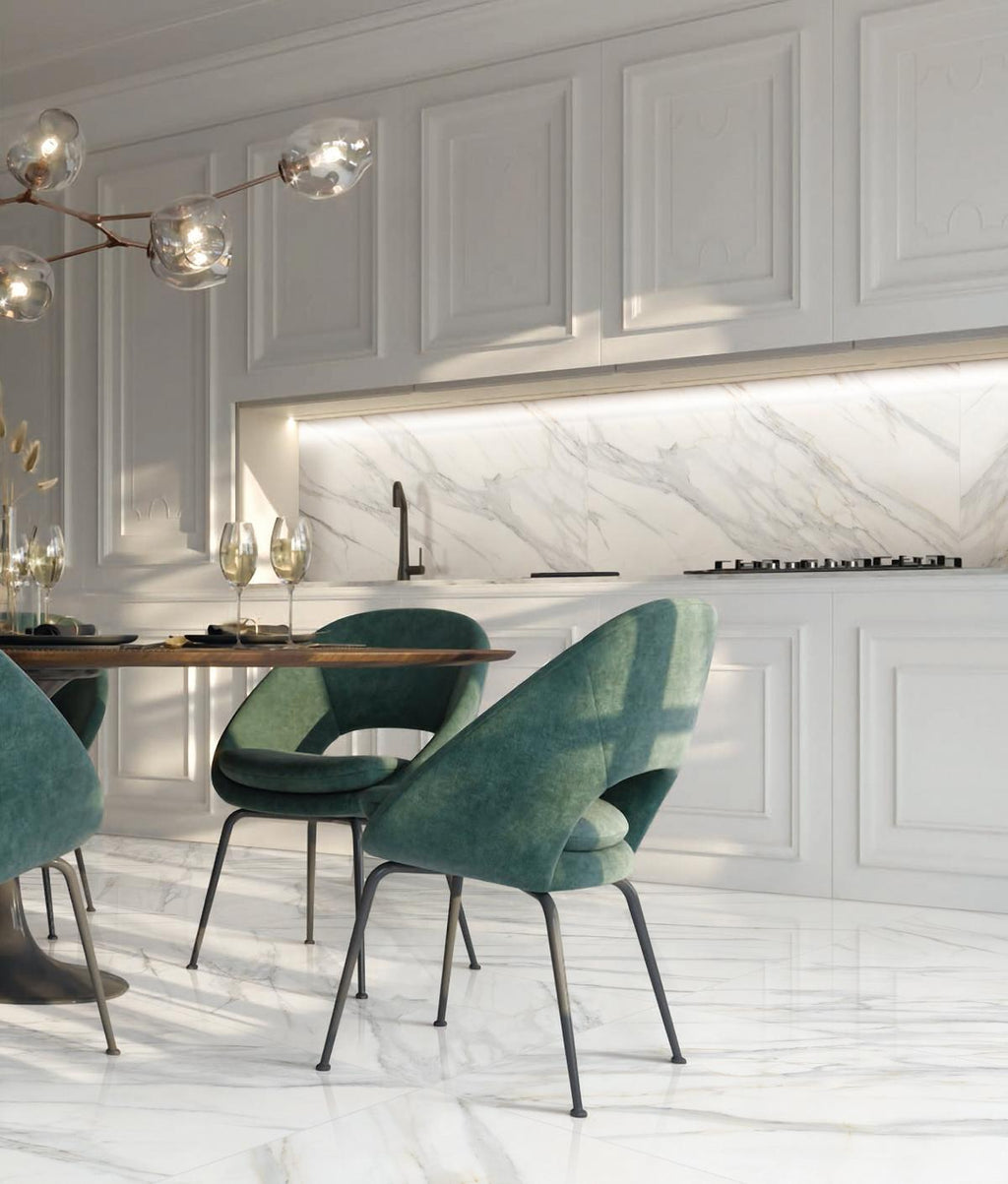 Celestial White Polished Porcelain Tile