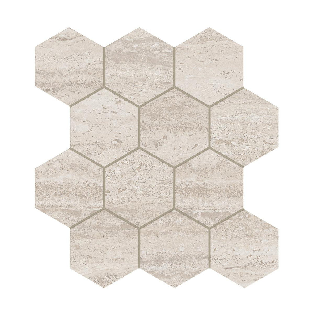 Riviera Oat Hexagon Matte Porcelain Mosaic