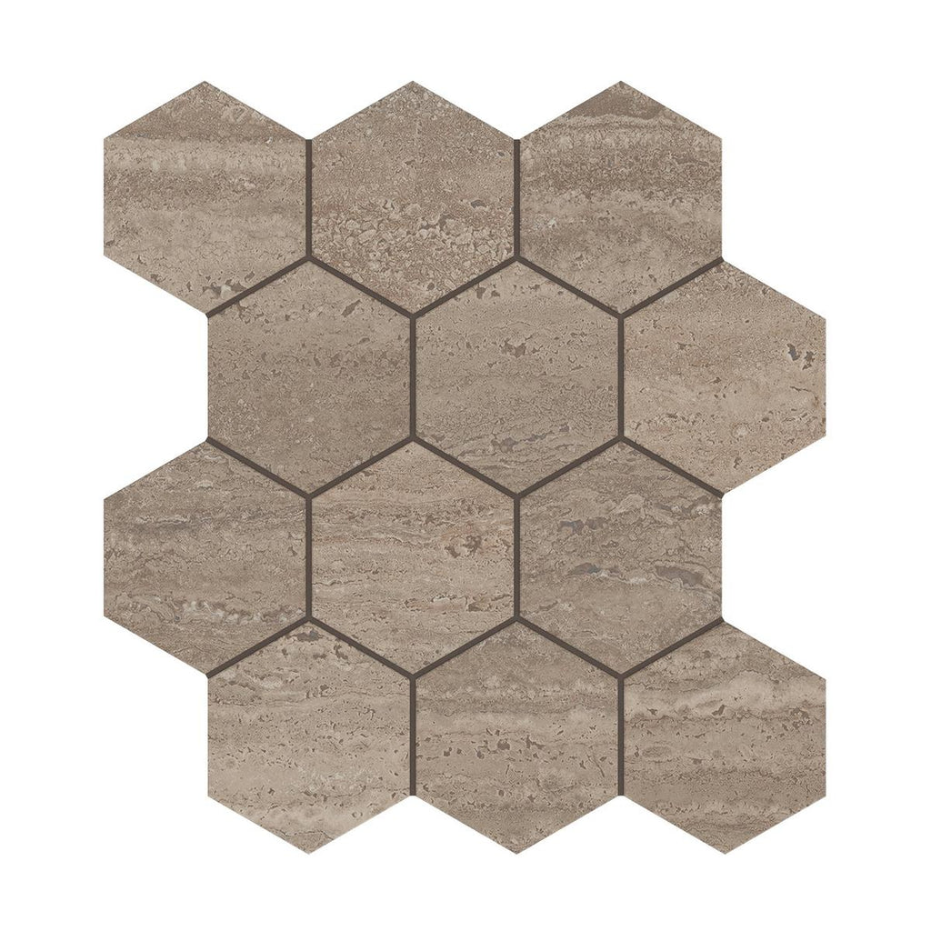 Riviera Chai Hexagon Matte Porcelain Mosaic