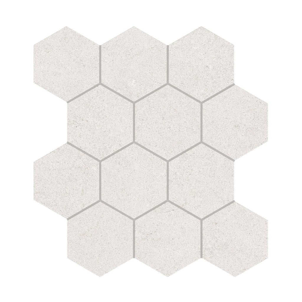 Capri Oyster Hexagon Matte Porcelain Mosaic