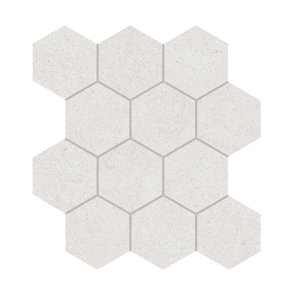 Capri Oyster Hexagon Matte Porcelain Mosaic