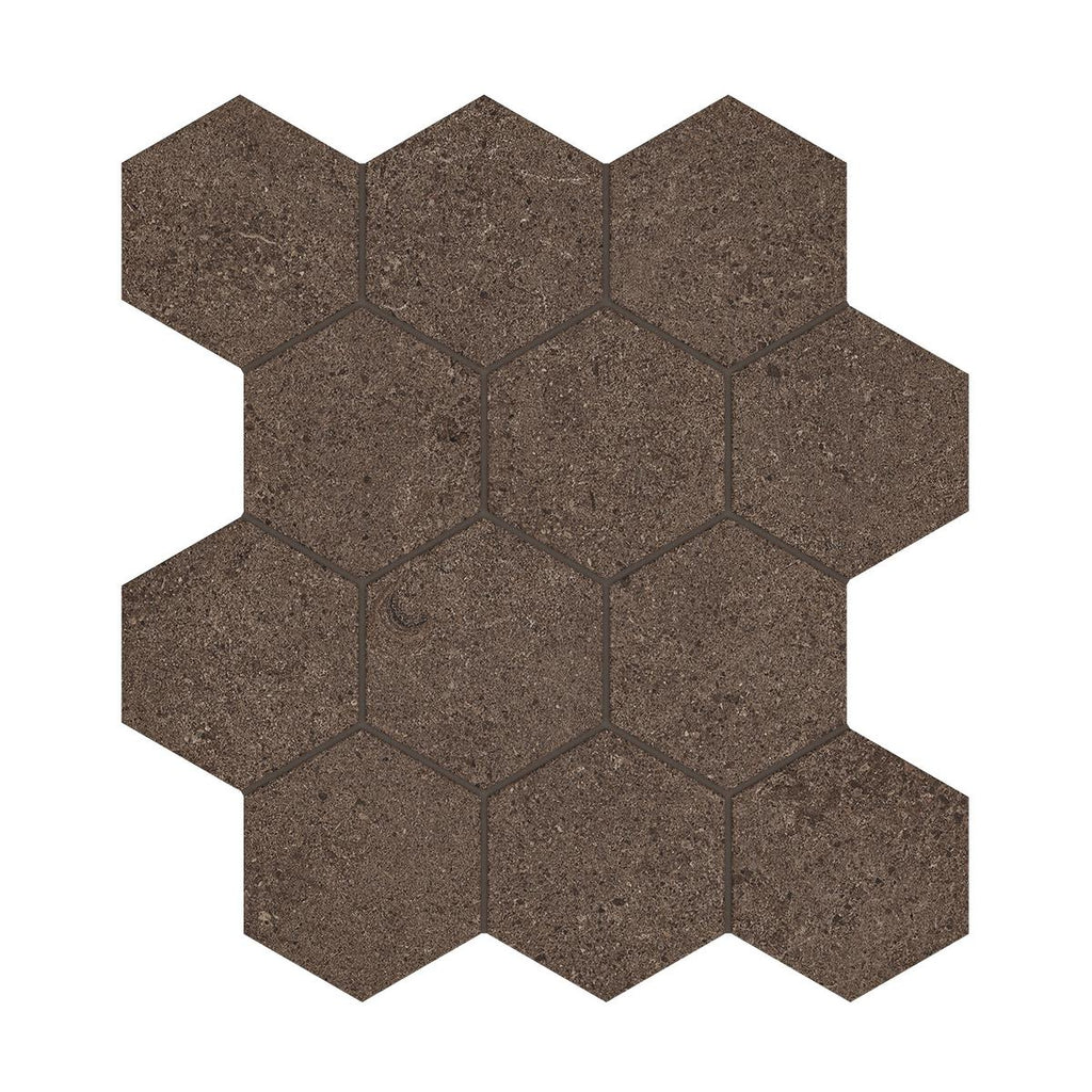 Capri Clove Hexagon Matte Porcelain Mosaic