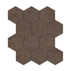 Capri Clove Hexagon Matte Porcelain Mosaic