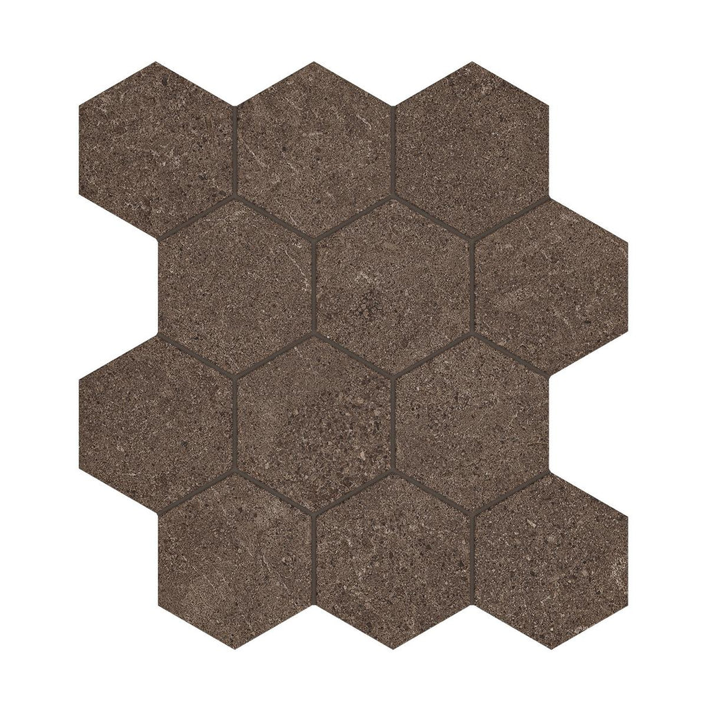 Capri Clove Hexagon Matte Porcelain Mosaic