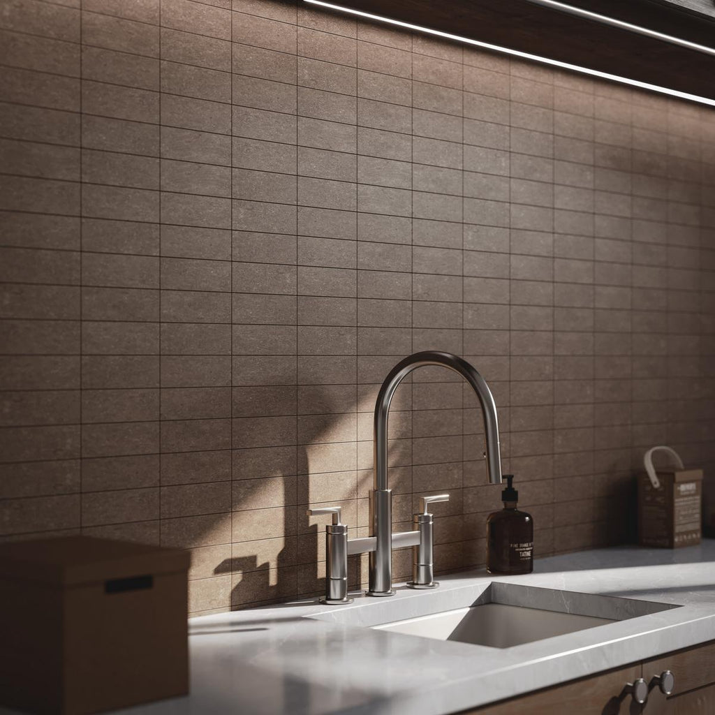 Capri Clove Stack Matte Porcelain Mosaic